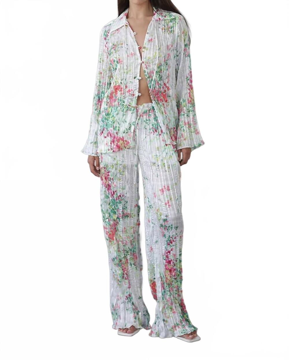 NEW SABINA MUSAYEV gio tunic top in white print